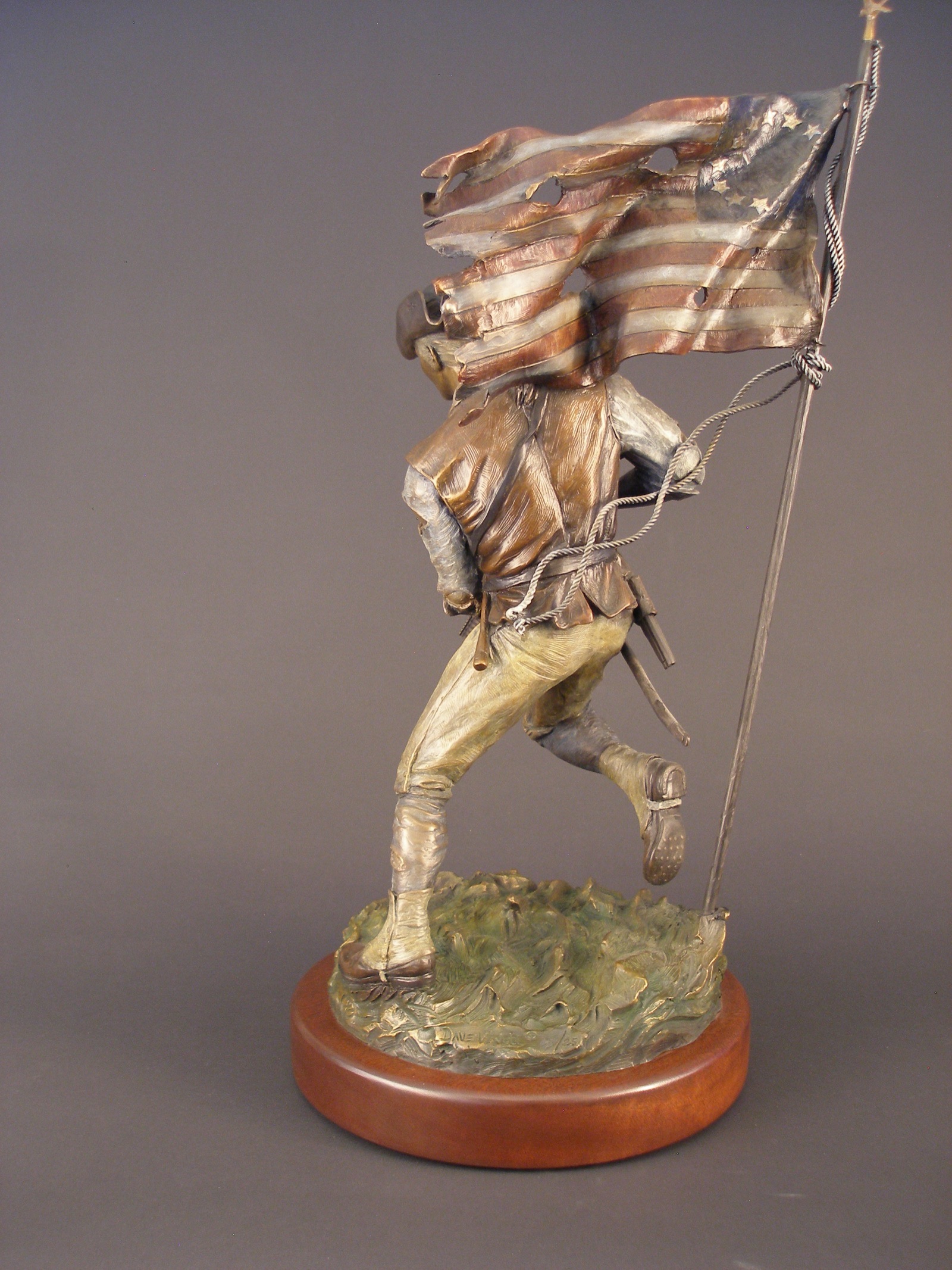 American Patriot - angle 3, bronze sculpture by David Paul Venell