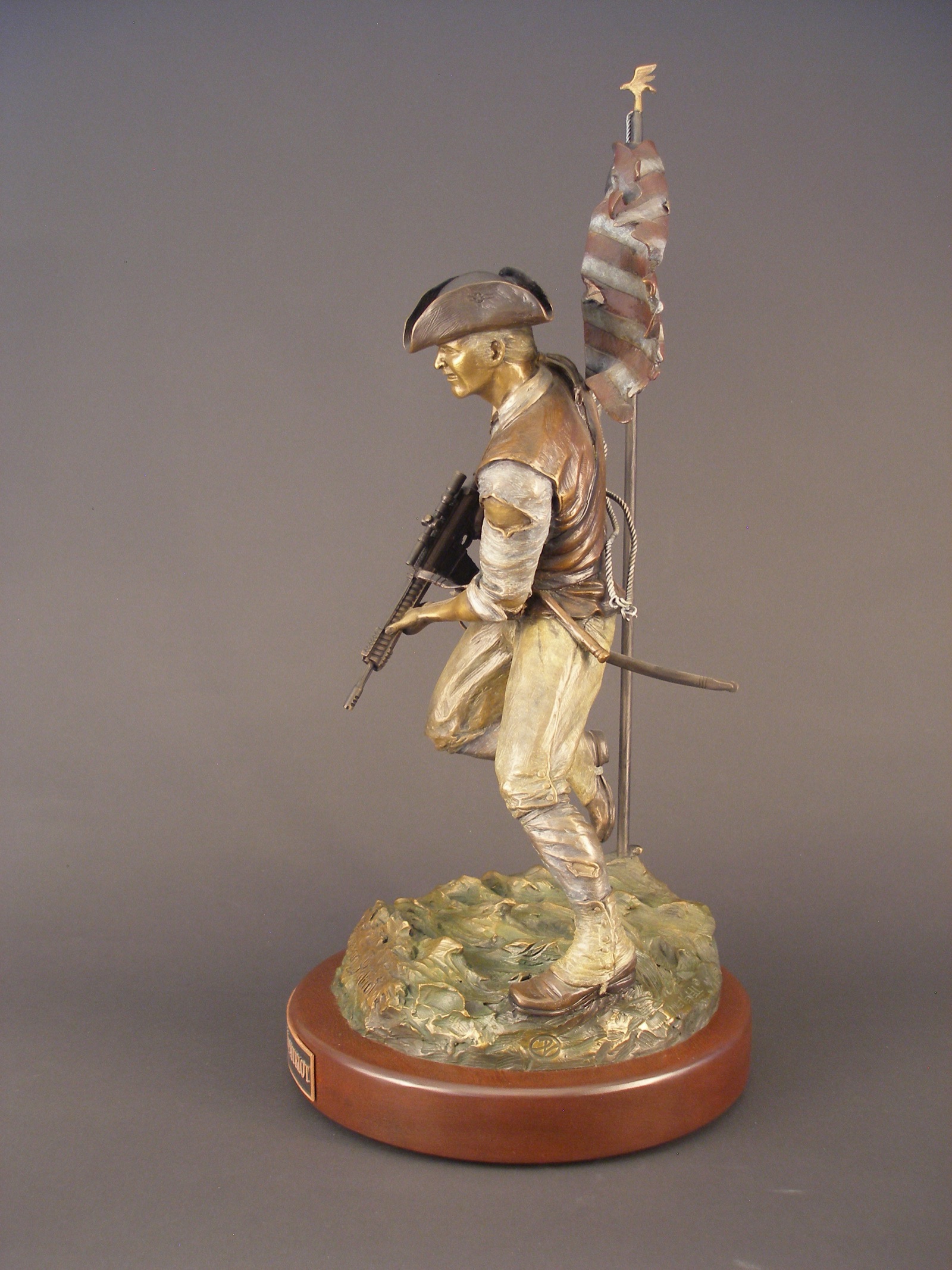 American Patriot - angle 4, bronze sculpture by David Paul Venell