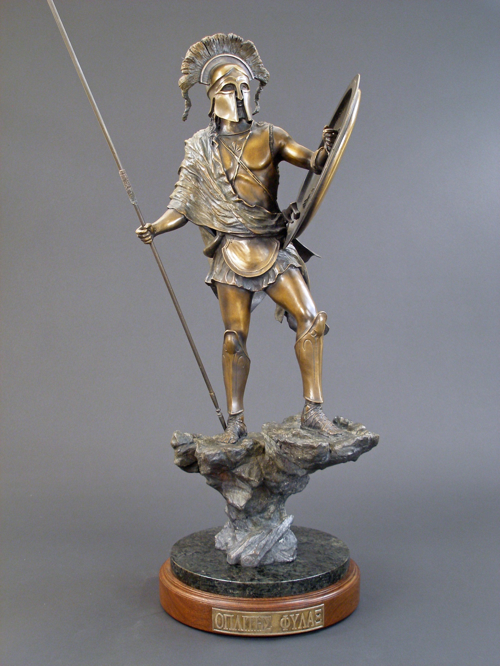 Hoplite Soldier bronze sculpture
