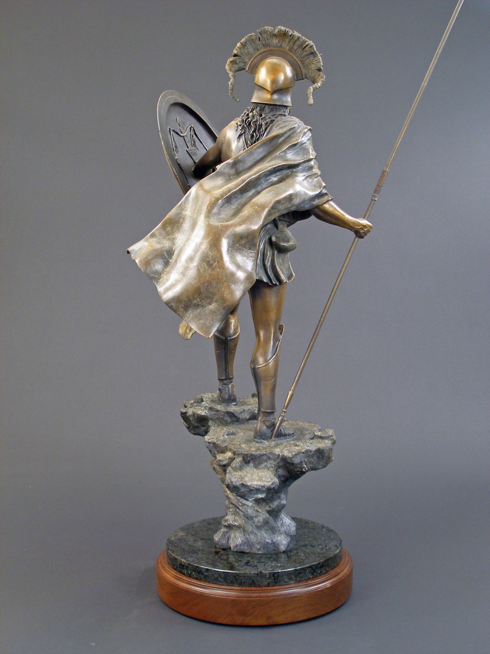 Hoplite Soldier - angle 4, bronze sculpture by David Paul Venell