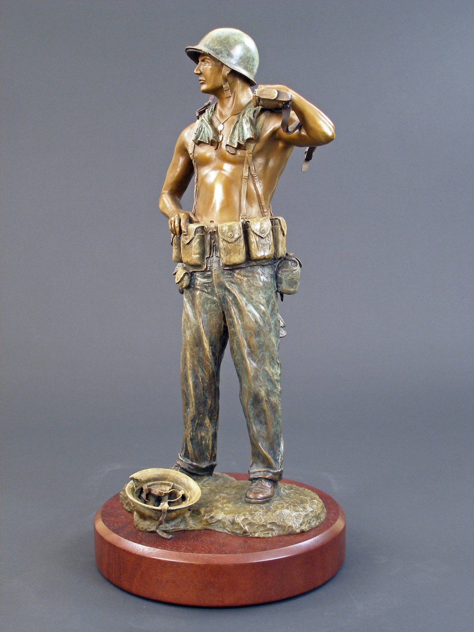 Old Breed - angle 2, bronze sculpture by David Paul Venell