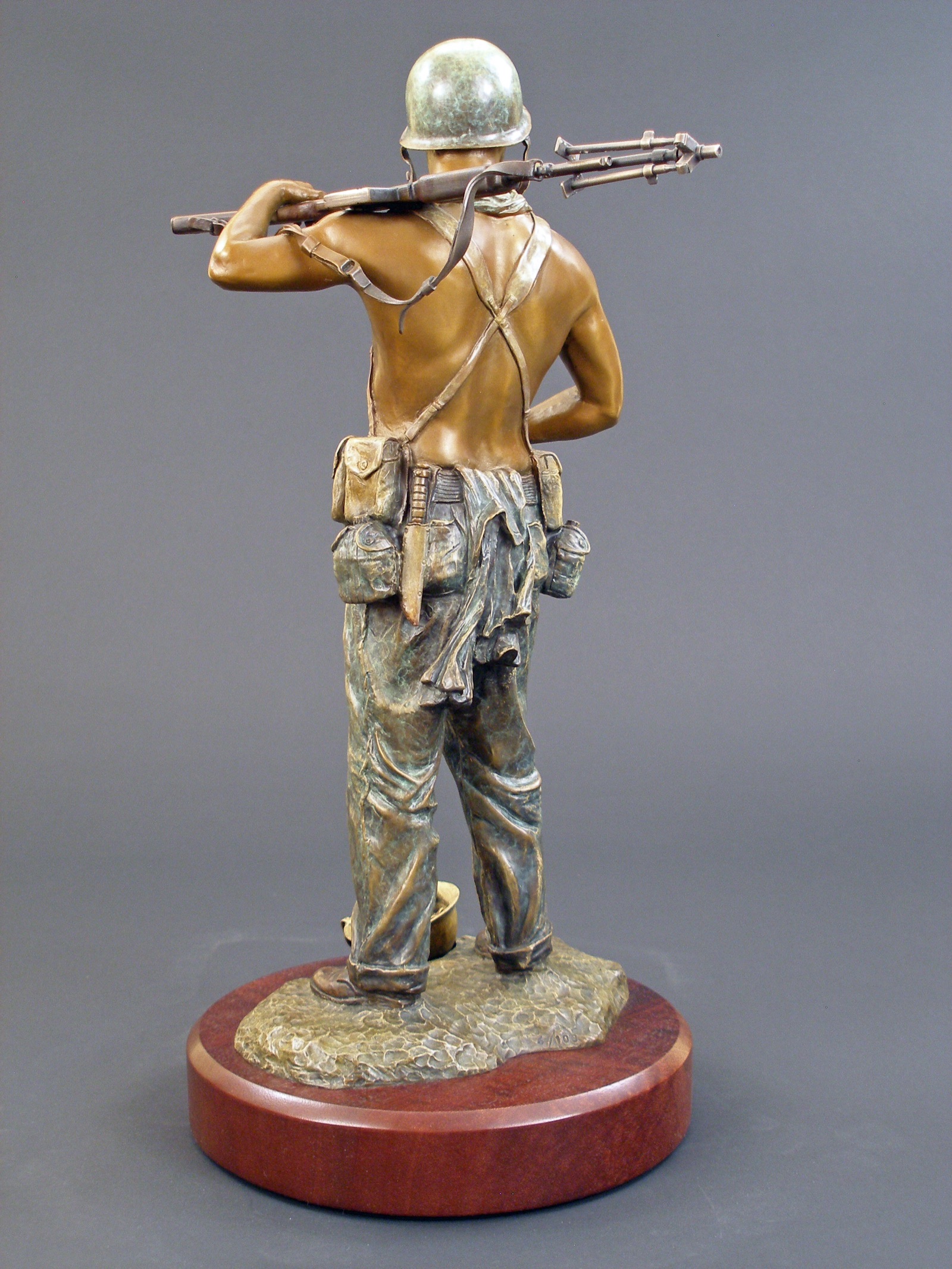 Old Breed - angle 3, bronze sculpture by David Paul Venell