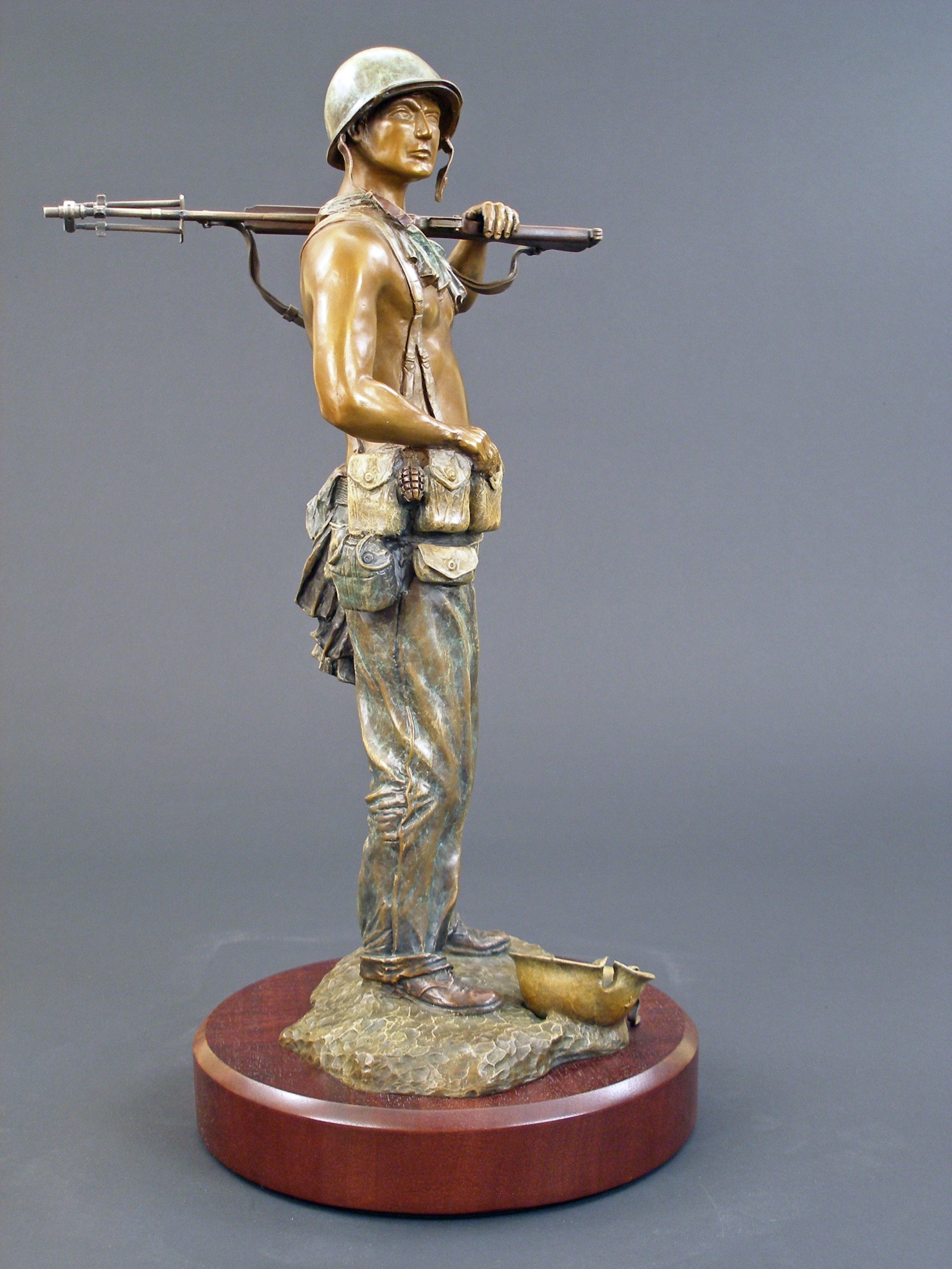 Old Breed - angle 5, bronze sculpture by David Paul Venell