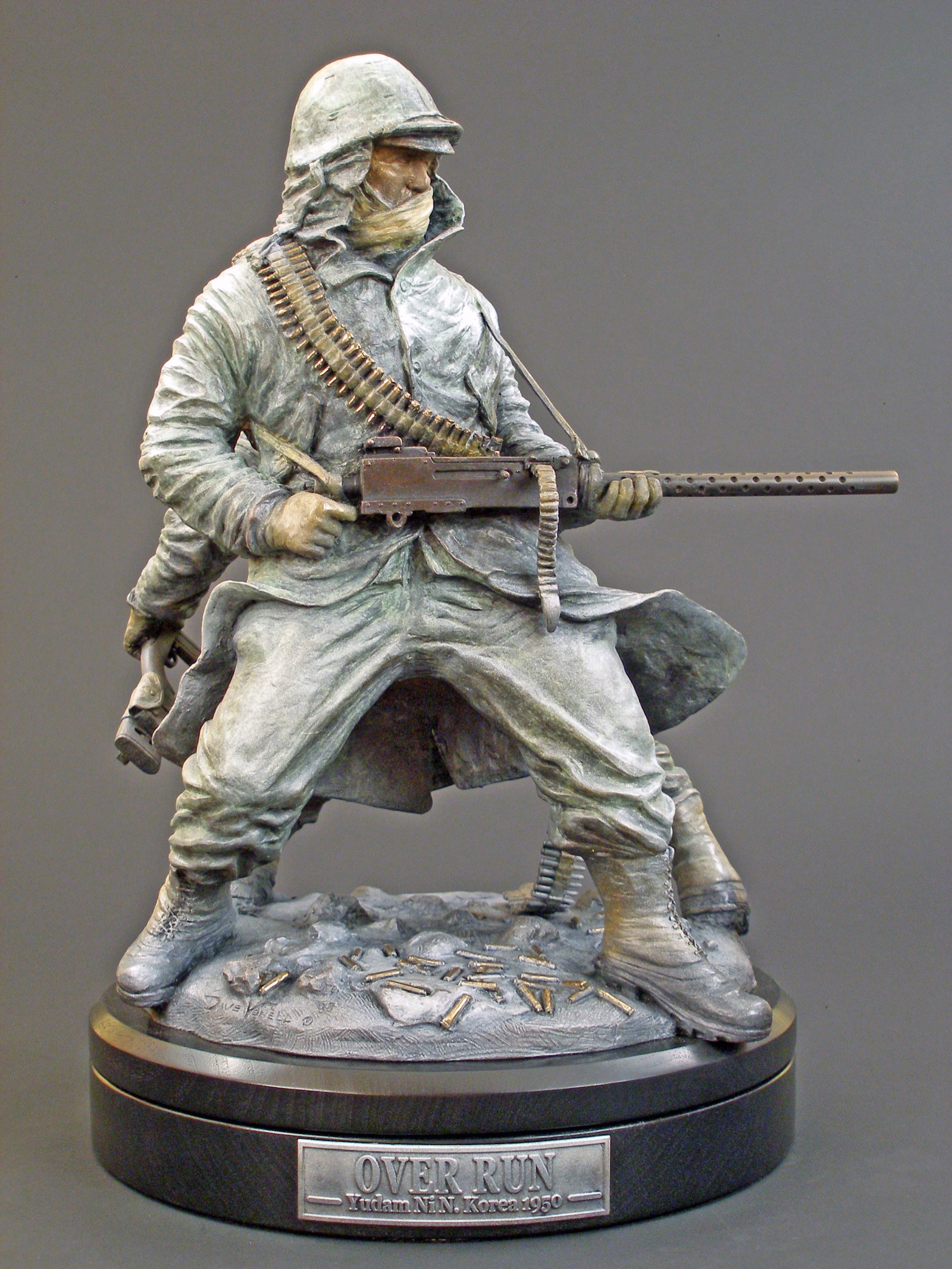 Overrun - angle 1, bronze sculpture by David Paul Venell