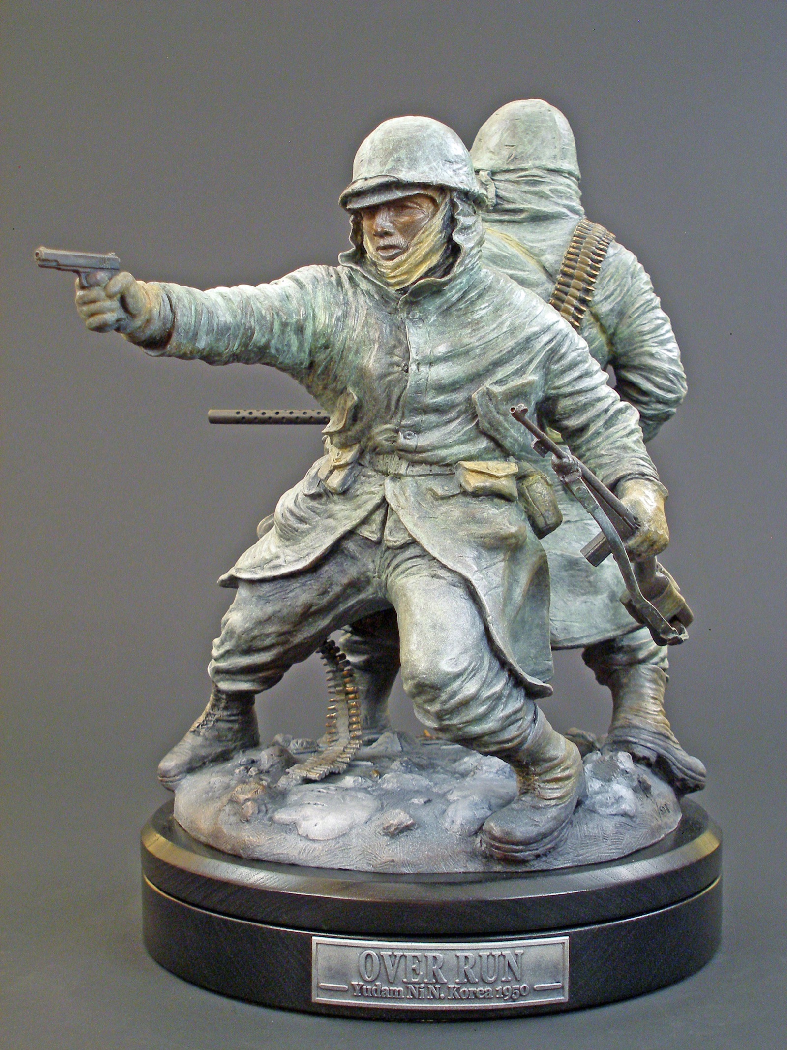 Overrun - angle 4, bronze sculpture by David Paul Venell