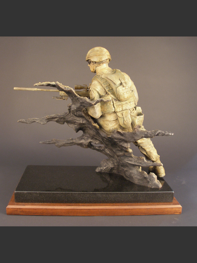 Overwatch - Modern day Marine Sniper, bronze sculpture
