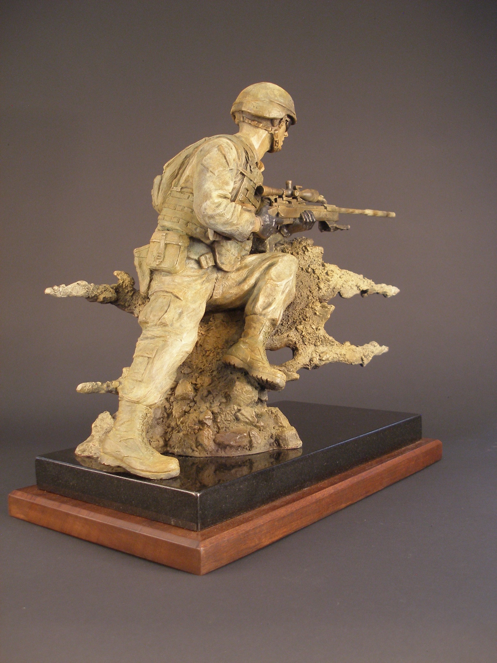 Overwatch - angle 1, bronze sculpture by David Paul Venell