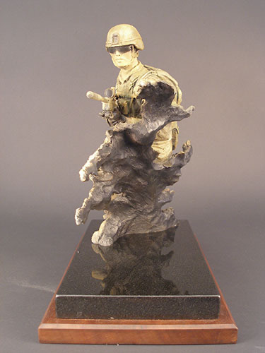 Overwatch - angle 2, bronze sculpture by David Paul Venell