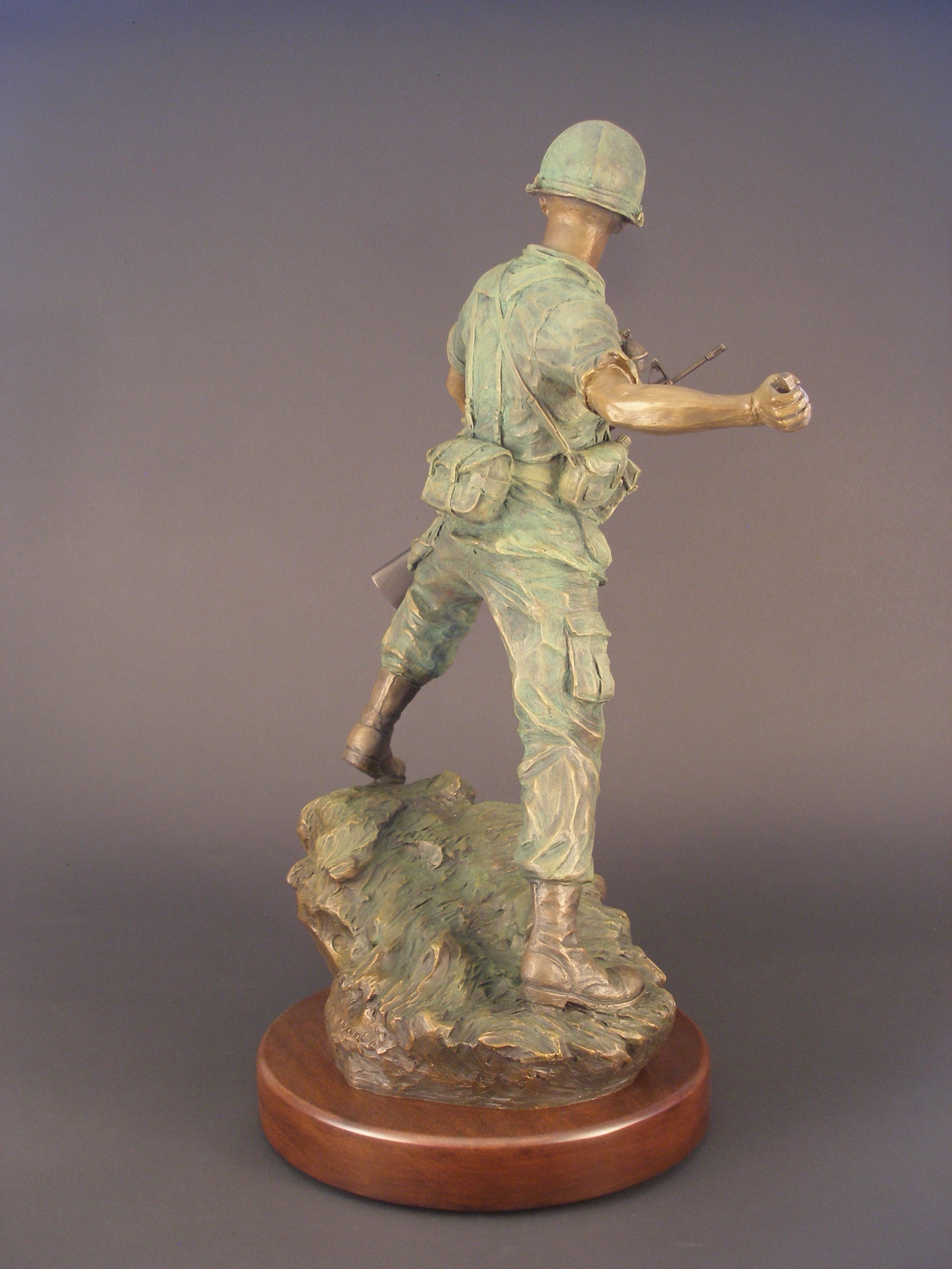 Valor - angle 2, bronze sculpture by David Paul Venell