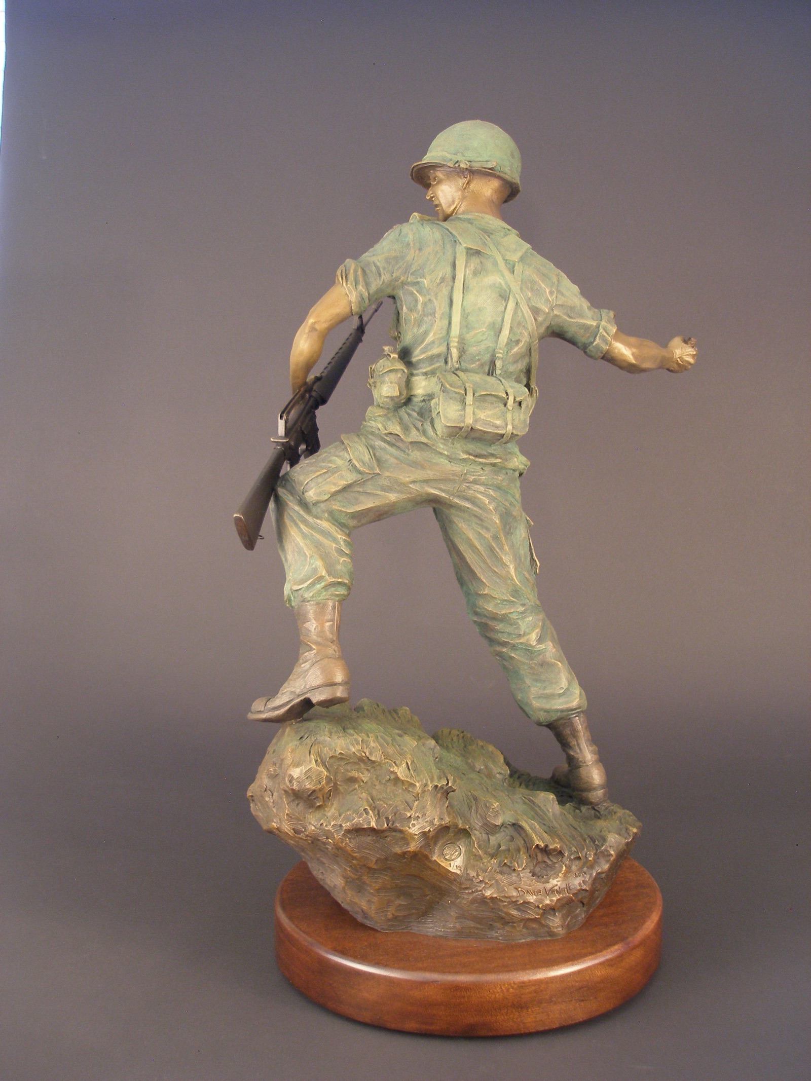 Valor - angle 3, bronze sculpture by David Paul Venell