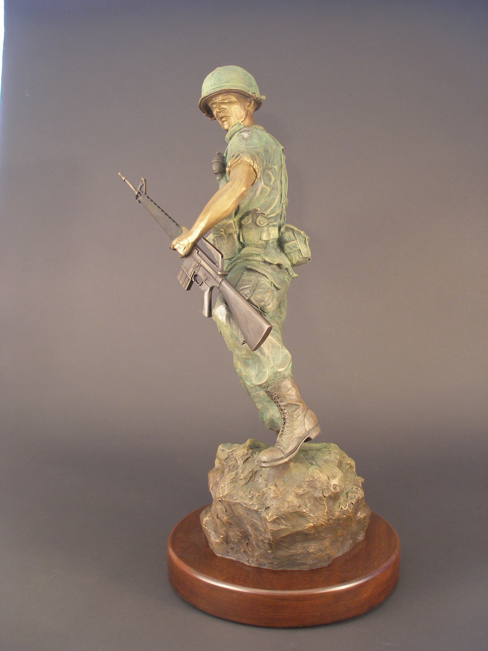 Valor - angle 4, bronze sculpture by David Paul Venell